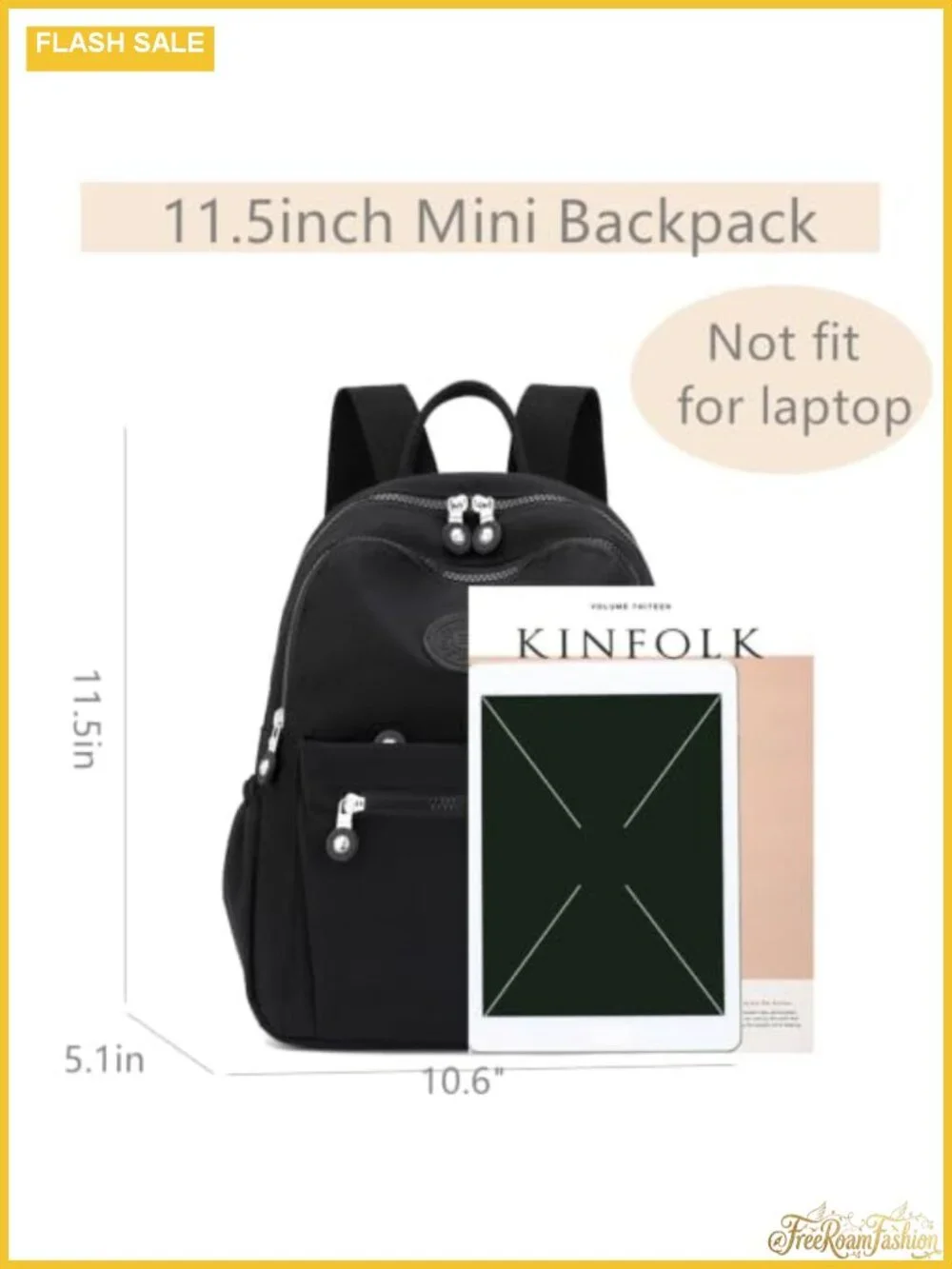Waterproof Nylon Mini Backpack Purse with Multi-Pockets